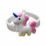 Unicorn siliconen armband - wit +1,50