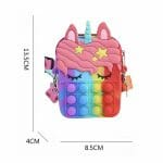 1 x Einhorn Pop It Tasche - multi - 13,5 x 8,5 x 4 cm +7,50