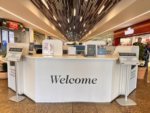Meadowhall (Go to Customer Services desk or speak to Meadowhall staff)