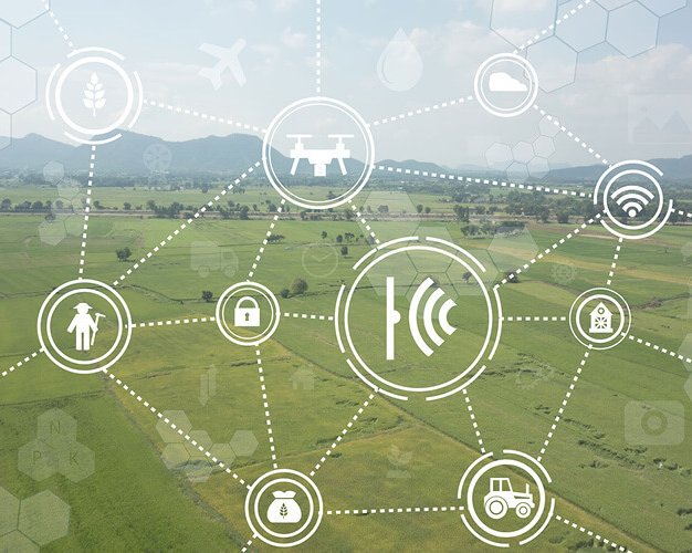 
                                     Image of countryside with connected icons