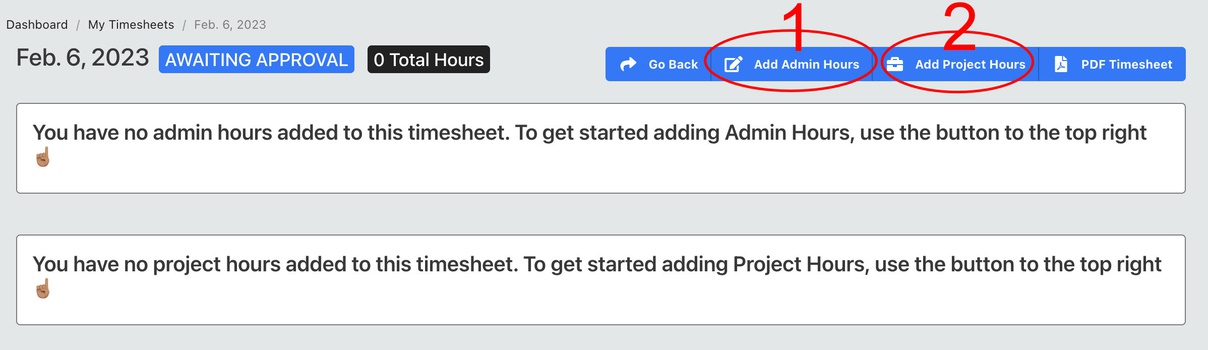 Add new employee timesheet