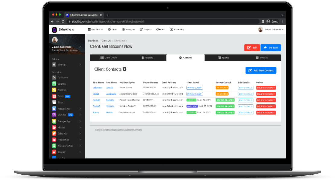 Project Management Client Access Portal