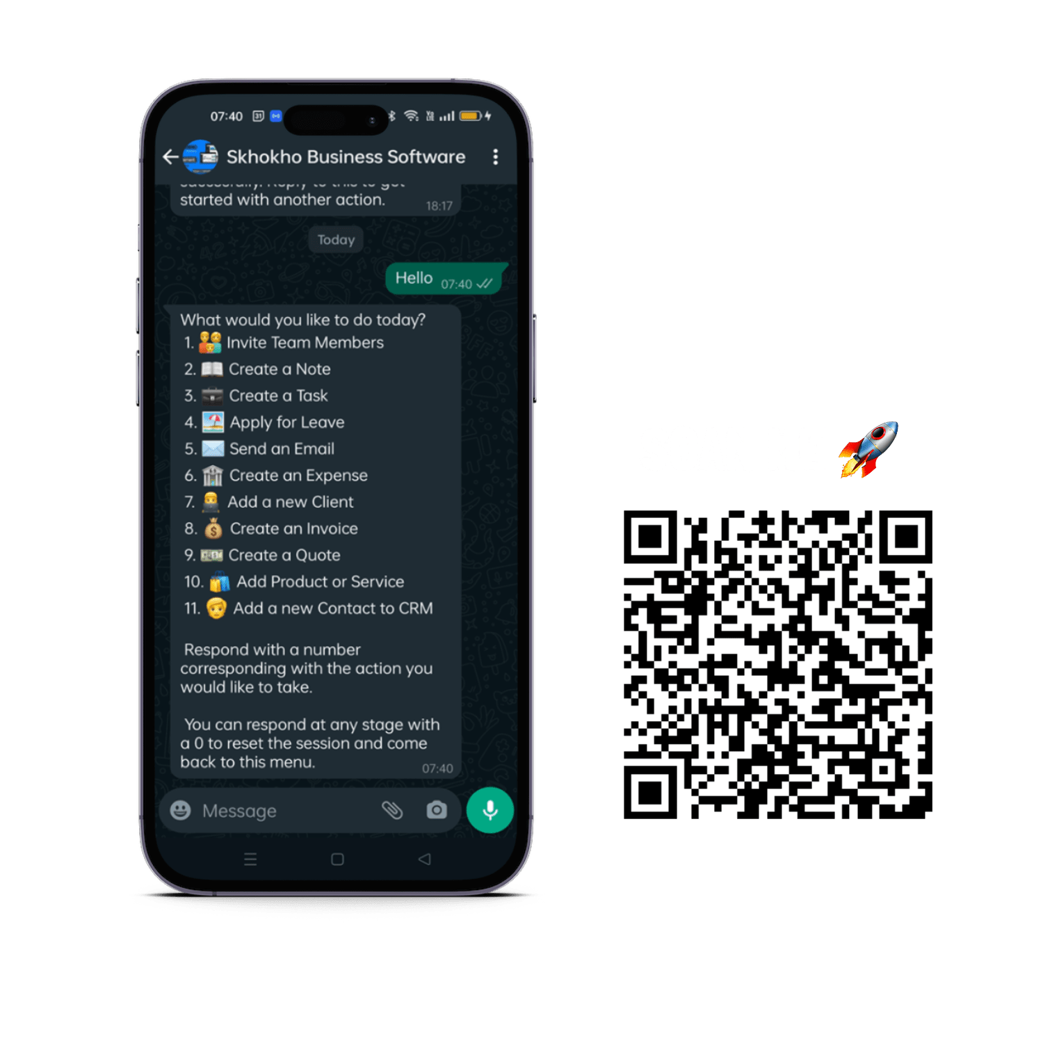 Mobile Business Management Software on WhatsApp