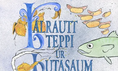 Bálrautt teppi úr bútasaum