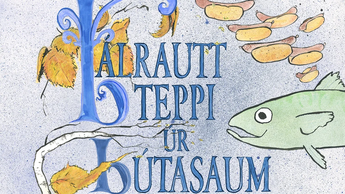 Bálrautt teppi úr bútasaum