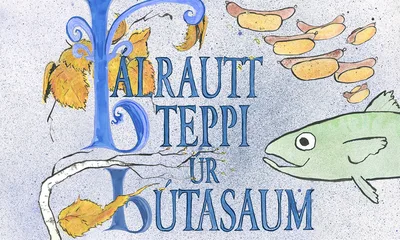 Bálrautt teppi úr bútasaum