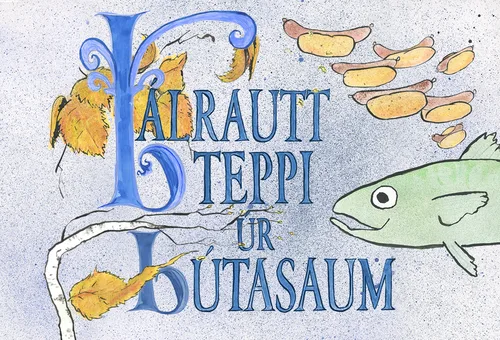 Bálrautt teppi úr bútasaum