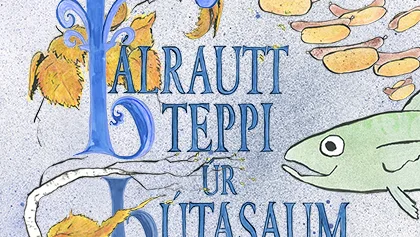 Bálrautt teppi úr bútasaum