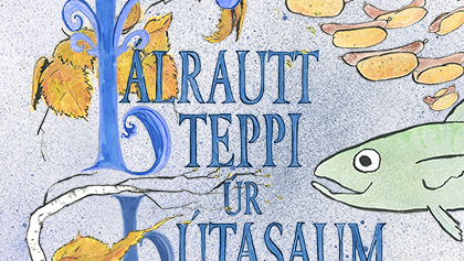 Bálrautt teppi úr bútasaum
