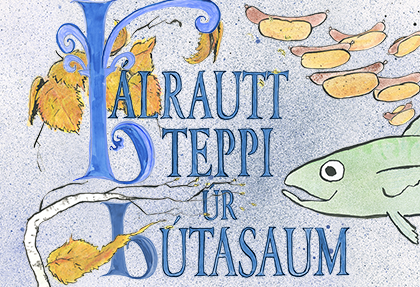 Bálrautt teppi úr bútasaum