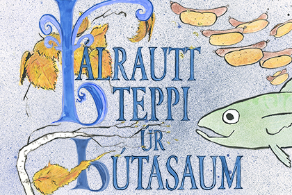 Bálrautt teppi úr bútasaum