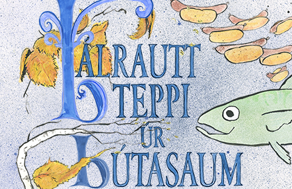 Bálrautt teppi úr bútasaum