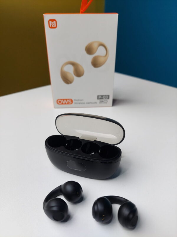 OWS P-Q3 Motion Wireless Earbuds – Black Color - Image 2