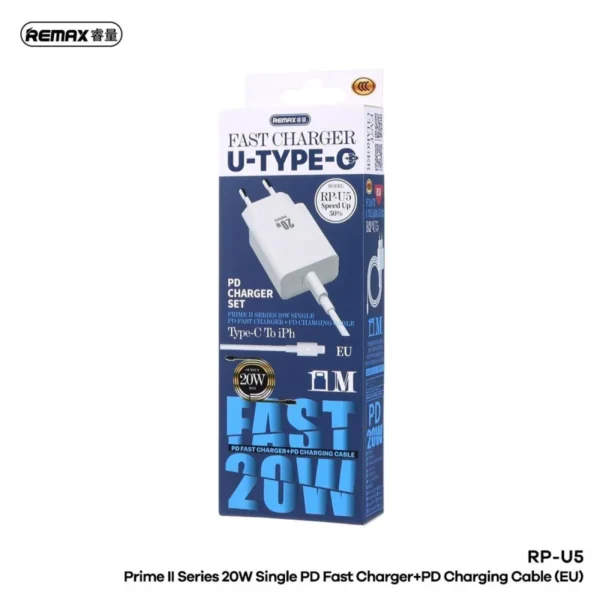 Remax RP-U5 20W Type C to Lightning Charger - Image 2