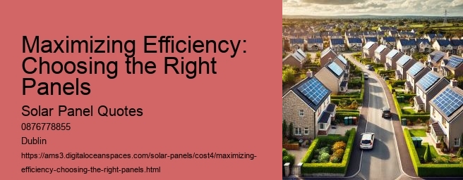 Maximizing Efficiency: Choosing the Right Panels