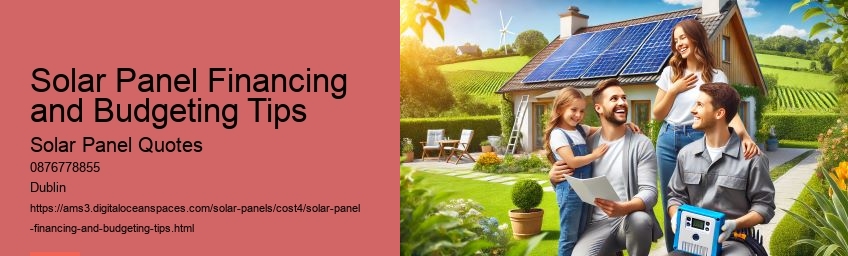 Solar Panel Financing and Budgeting Tips