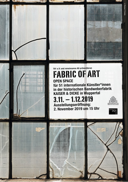 FABRIC OF ART flyer front