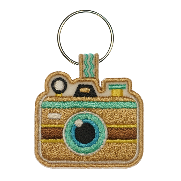 Embroidered keychain camera badge embroiderybadgeuk.png