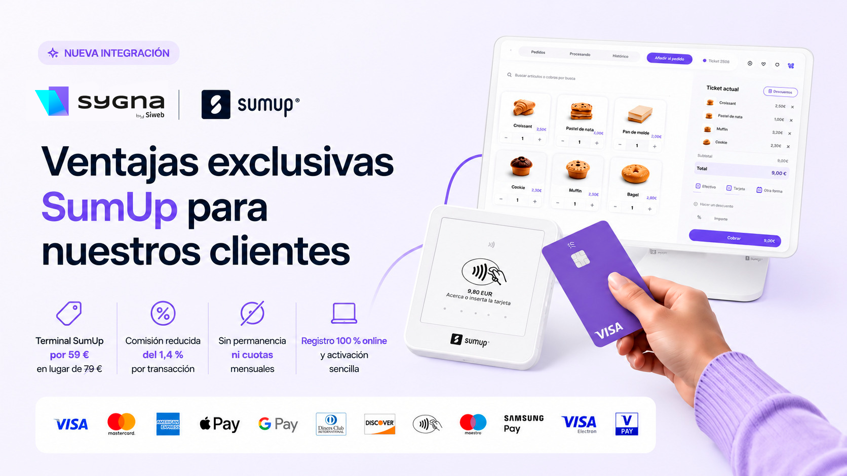 Portada del post que anuncia el acuerdo entre Sygna y SumUp