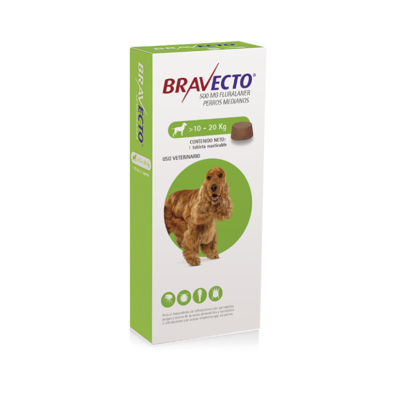 BRAVECTO 500 mg Perro >10 - 20 kg (1 comp.)