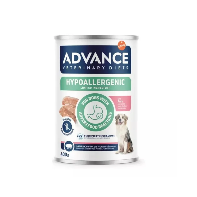 Advance Veterinary Diets Hypoallergenic Cerdo Lata para Perros