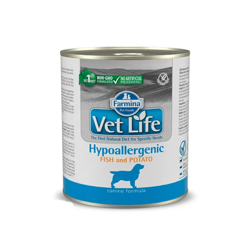 Farmina Vet Life Hypoallergenic Pescado y Patata Latas para Perros