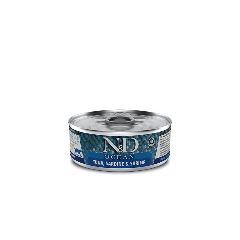 Farmina Nd Cat Ocean Atun Sardina y Gambas 70 Gr