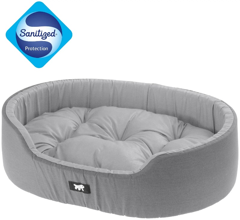 Ferplast Cama Dandy Gris 80 Sanitized (80x55x18cm) para Perros y Gatos