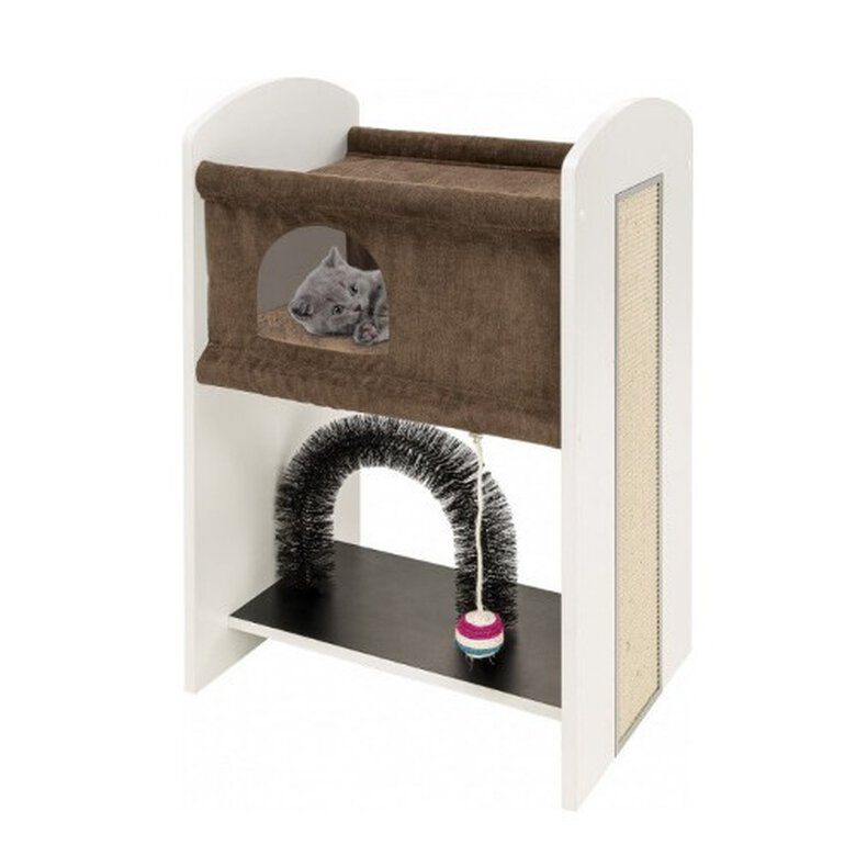 Rascador con cuna para gatos Ferplast Leo, 50x37x84 cm