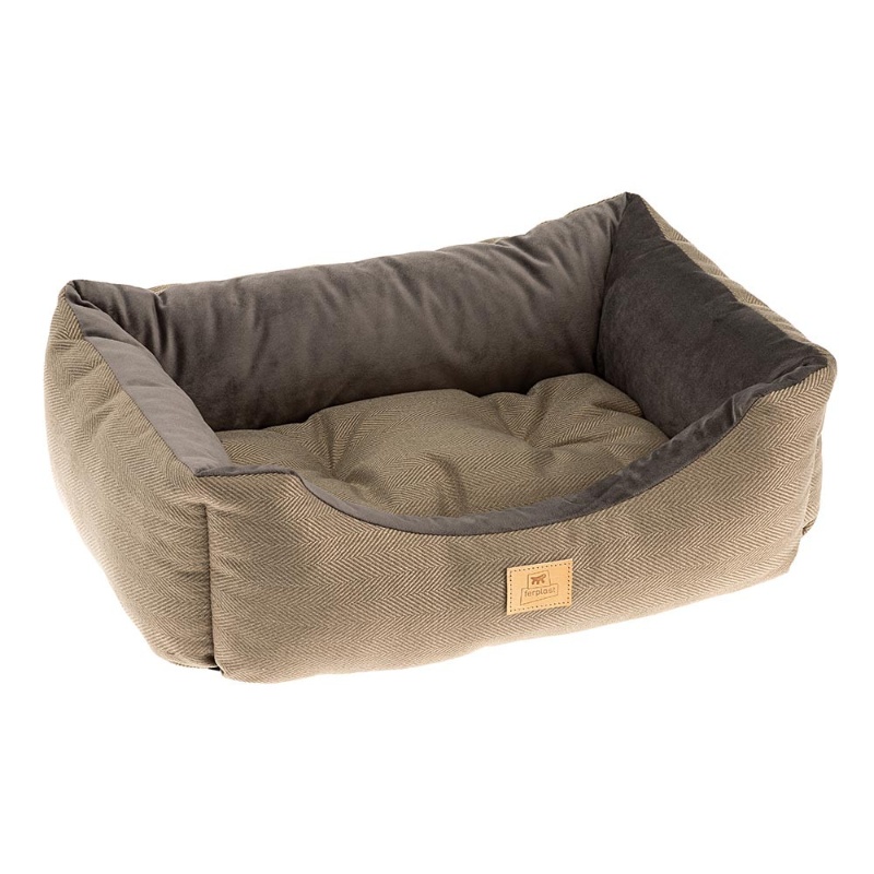 Ferplast Cama para perros y gatos Chester - 80 marrón