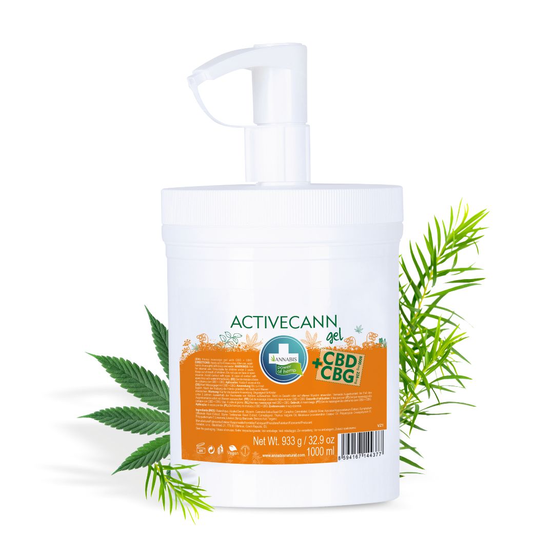 Activecann CBD+CBG Gel de masaje - Formato ahorro 1l
