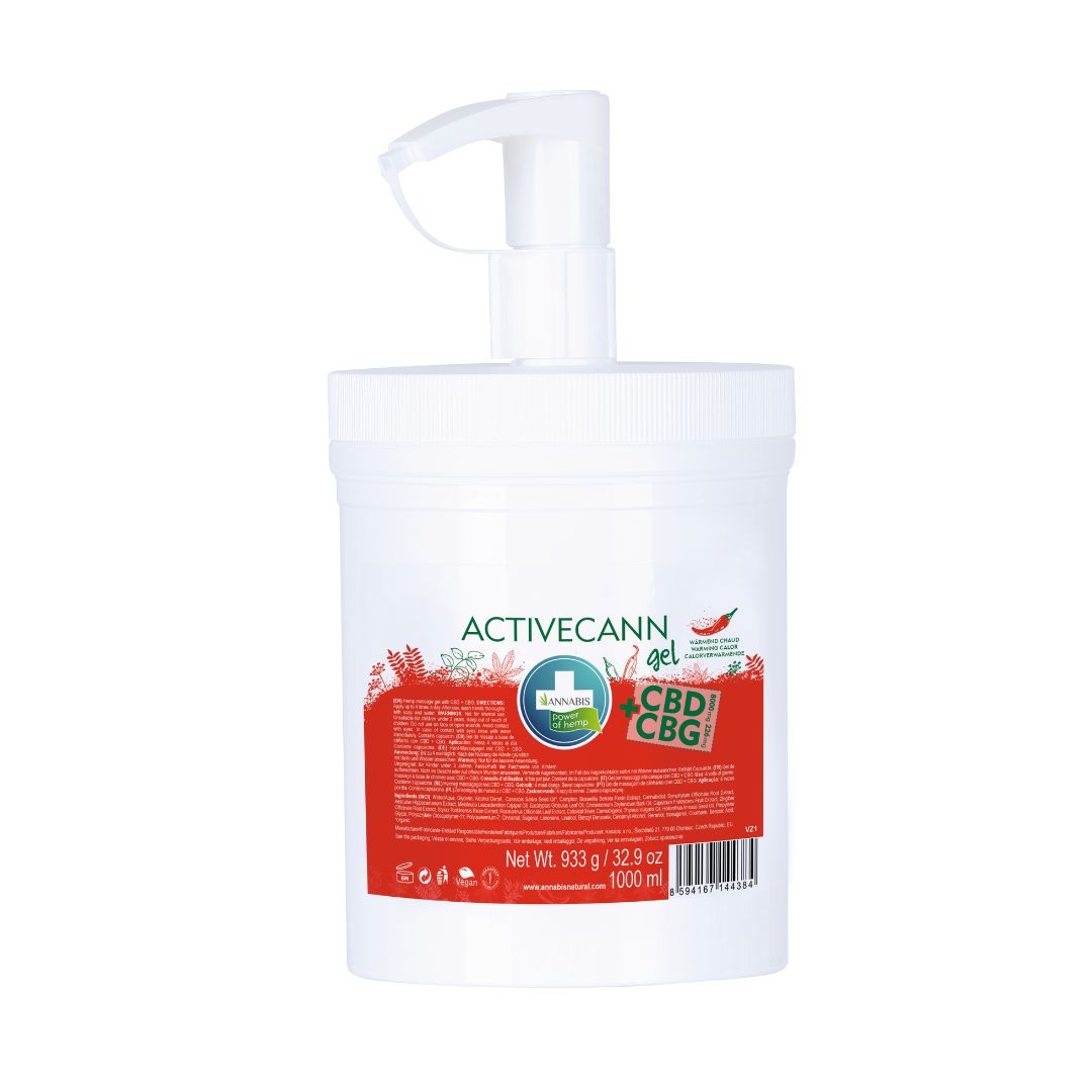 Activecann CBD+CBG calor Gel de masaje efecto calor - Formato ahorro 1l