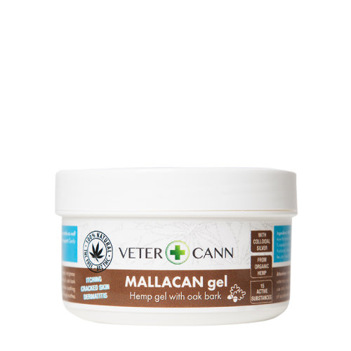 Vetercann Mallacan Gel natural de cáñamo calmante y reparador de piel 100 ml