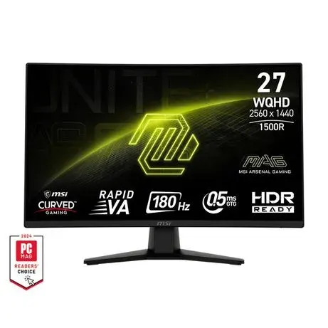 MSI MONITOR MAG 274CQF. 27" RAPID VA CURVO 1500R. 2560X1440