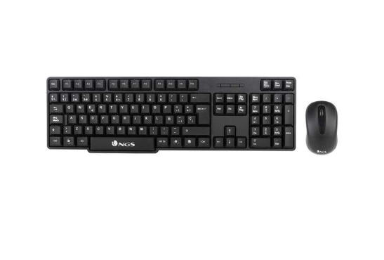 NGS Euphoria Kit Pack Teclado Inalambrico USB + Raton Inalambrico USB 1200dpi 3 Botones - Uso Ambidiestro