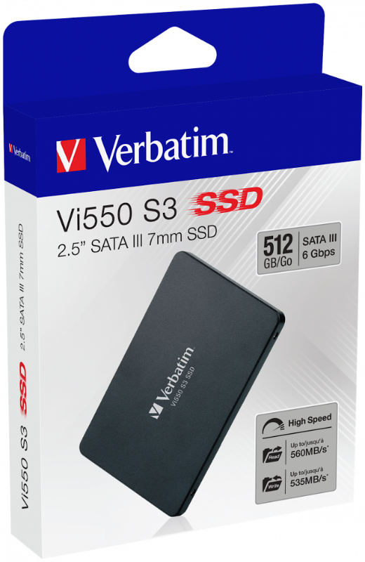 VERBATIM Vi550 S3 SSD 512GB SSD 512GB 2.5" 520MB/s 6Gbit/s S