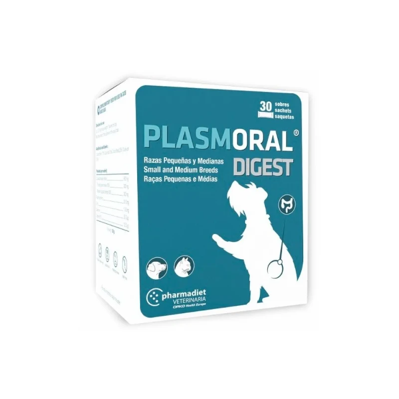Pharmadiet Digest Plasmoral Razas Grandes y Gigantes - Suplemento Digestivo para Perros (30 Sobres)