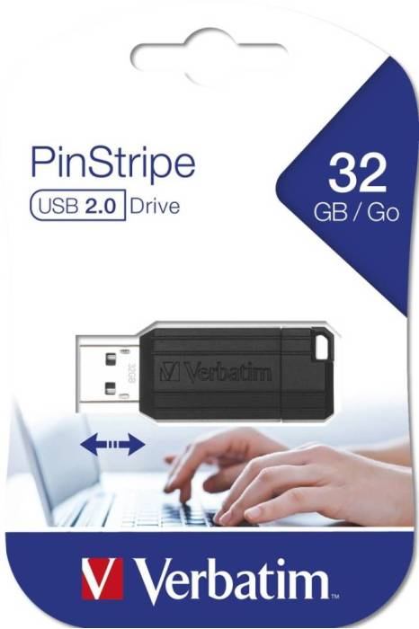 MEMORIA 32 GB REMOVIBLE VERBATIM STOR&GO PINSTRIPE USB 2.0