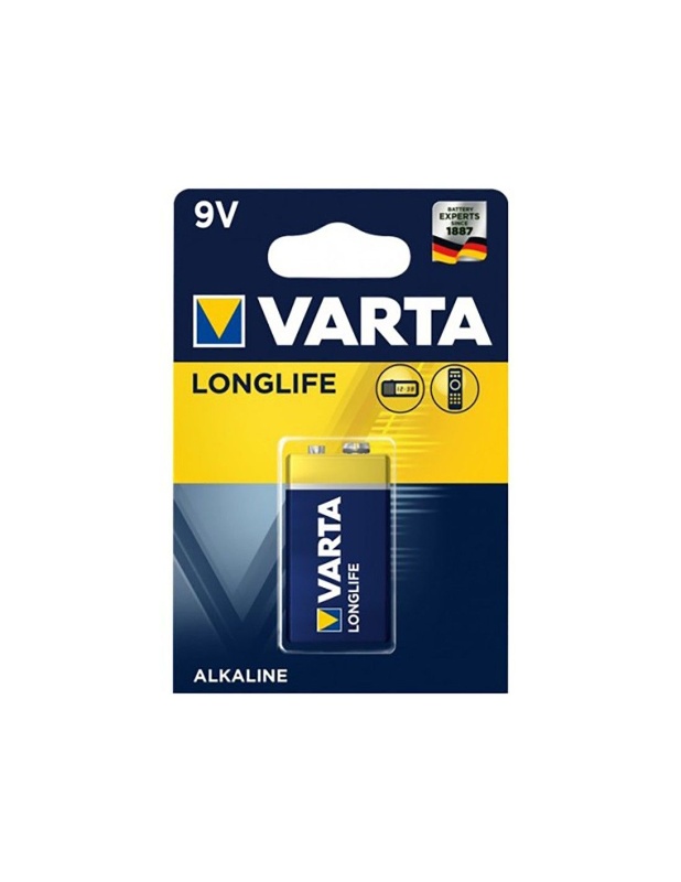 Pila alcalina Varta 9v - 6lr61 longlife blíster 1 unid