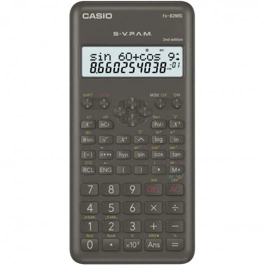 CALCULADORA CIENTIFICA DE 12 DÍGITOS CASIO FX-82MS-2-W-ET-B