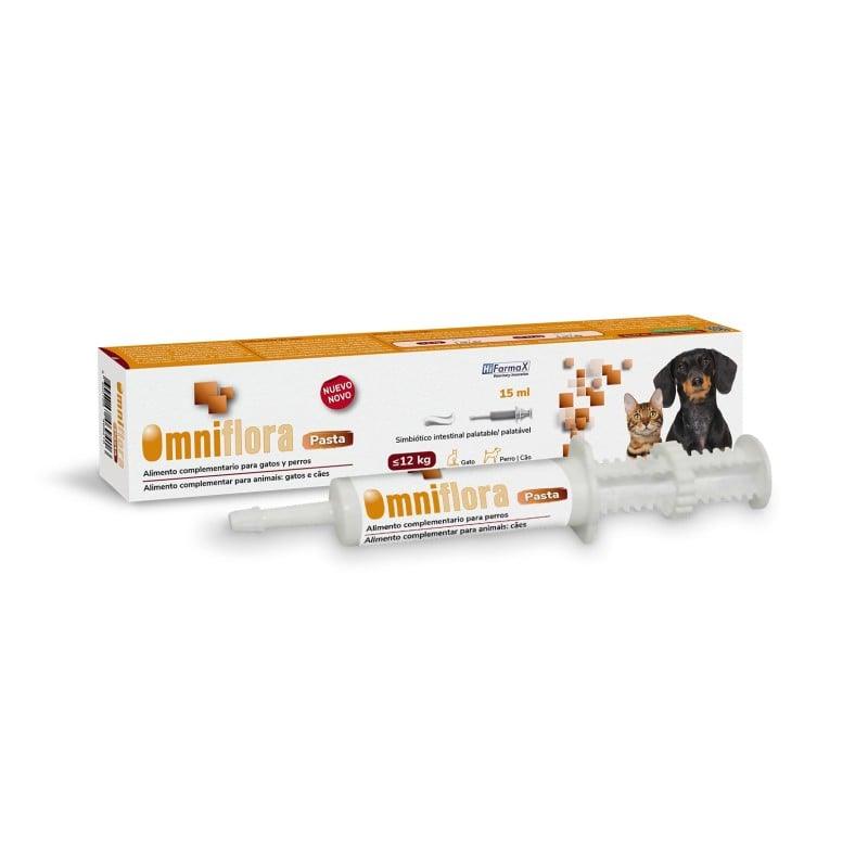 Omniflora Pasta Palatable 15 ml - Simbiótico Intestinal para Perros y Gatos con Diarrea