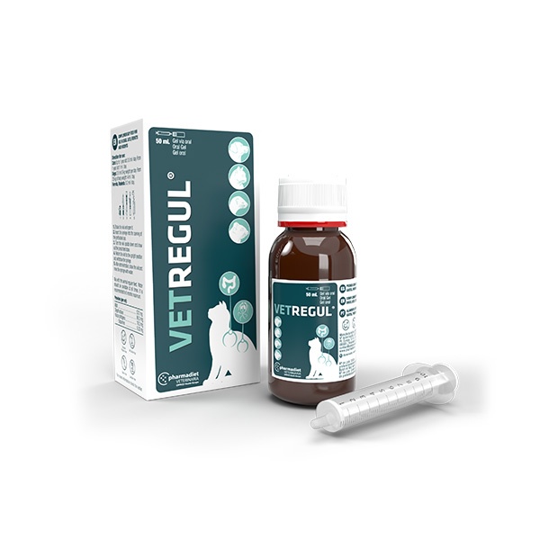 Vetregul Gel 50 ml - Complemento Digestivo para Perros y Gatos con Diarrea, Estreñimiento y Bolas de Pelo