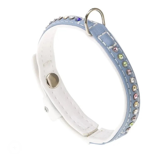 FERPLAST COLLAR LUX CELESTE/BLANCO