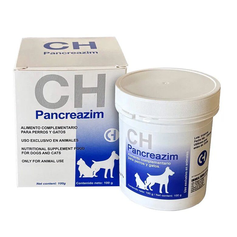 CH Pancreazim, complemento enzimático digestivo para perros y gatos, 100 g