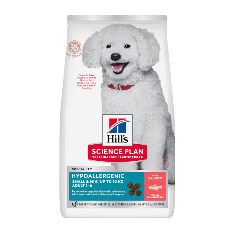 HILLS SCIENCE PLAN CANINE ADULT HYPOALLERGENIC SMALL& MINI SALMON Y ATUN 1.5 KG