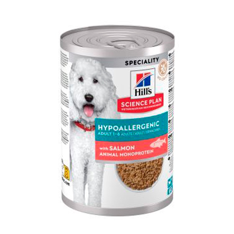 Hill's Science Plan Canine Adult Hypoallergenic Salmón Lata 363g - Alimento para Perros con Sensibilidad Digestiva