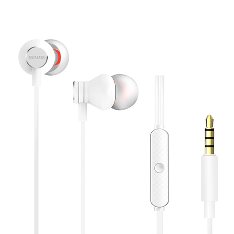AURICULARES AIWA ESTM50WT CONEX 3,5 MICRO WHITE - Auriculares y Cascos