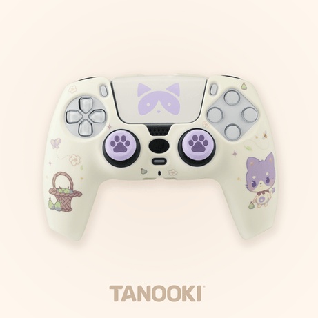 FUNDA SILICONA + GRIPS TANOOKI COMBO PACK MANEKI PS5