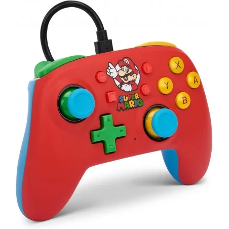 Mando con Cable Nano Power A Mario Rojo Switch