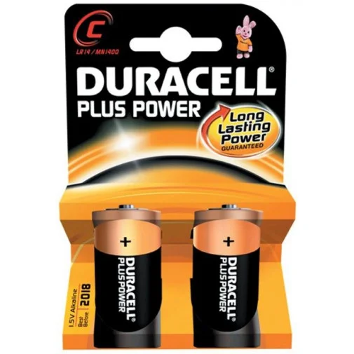 Pack de 2 Pilas C Duracell LR14/ 1.5V/ Alcalinas